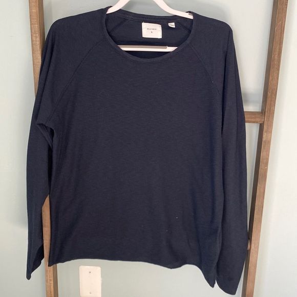 Billy Reid Navy Long Sleeve Shirt Size XL - Picture 1 of 10